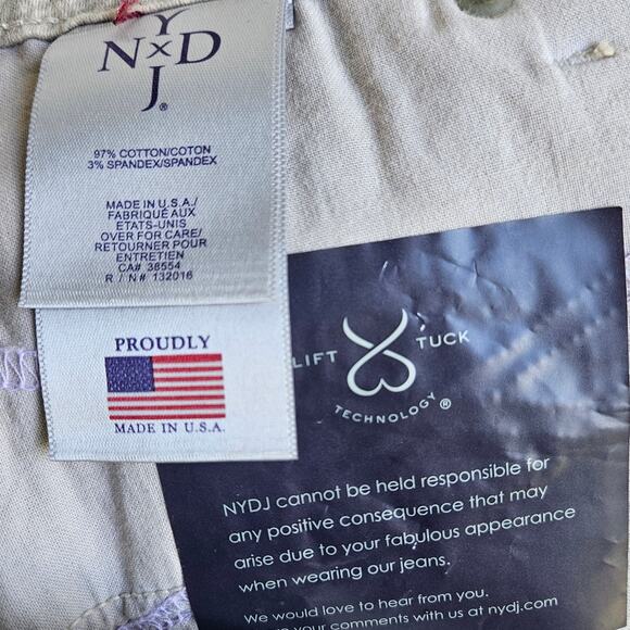 New NYDJ Ankle Original Slimming Fit Stone Snake Print Pant Jeans Size 8 $120 - Picture 14 of 14